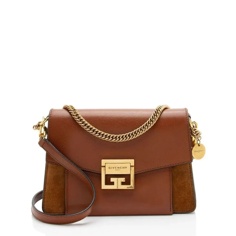 Givenchy Leather Suede GV3 Small Shoulder Bag